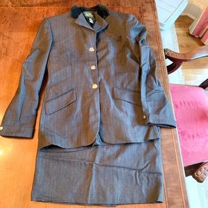 Ralph Lauren Skirt & Jacket Suit size 4/6 Blue